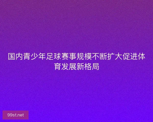 国内青少年足球赛事规模不断扩大促进体育发展新格局